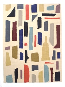 Vintage Scandinavian Kilim Rug 5'4" x 7'2" ( 1.63 x 2.18 M)