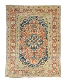 Antique Persian Haji Jalili Tabriz Rug 4'3" x 6'2" ( 1.30 x 1.88 M)
