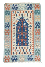 Vintage Kilim Rug 3'8" x 5'8" ( 1.12 x 1.73 M)