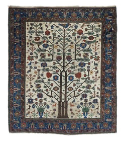 Antique Persian Afshar Rug 5'2" x 6'4" ( 1.57 x 1.93 M)
