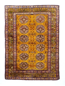 Antique Silk Turkish Rug 4'5" x 6'3" ( 1.35 x 1.91 M)