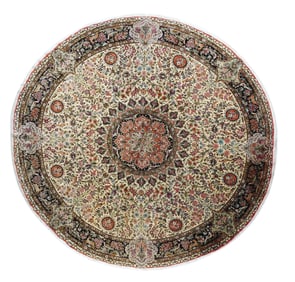 Extremely Fine Persian Qum Silk Rug 10' x 10' ( 3.05 x 3.05 M)