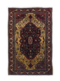 Antique Persian Farahan Sarouk Rug 4'3" x 6'8" ( 1.30 x 2.03 M)