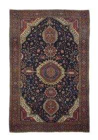 Antique Persian Sarouk Farahan Rug 4' x 6'4" ( 1.22 x 1.93 M)