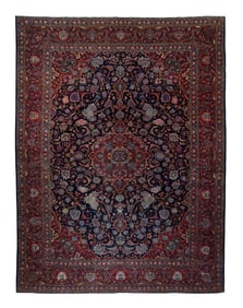 Antique Persian Kashan Rug 9'6" x 11'6" ( 2.90 x 3.51 M)