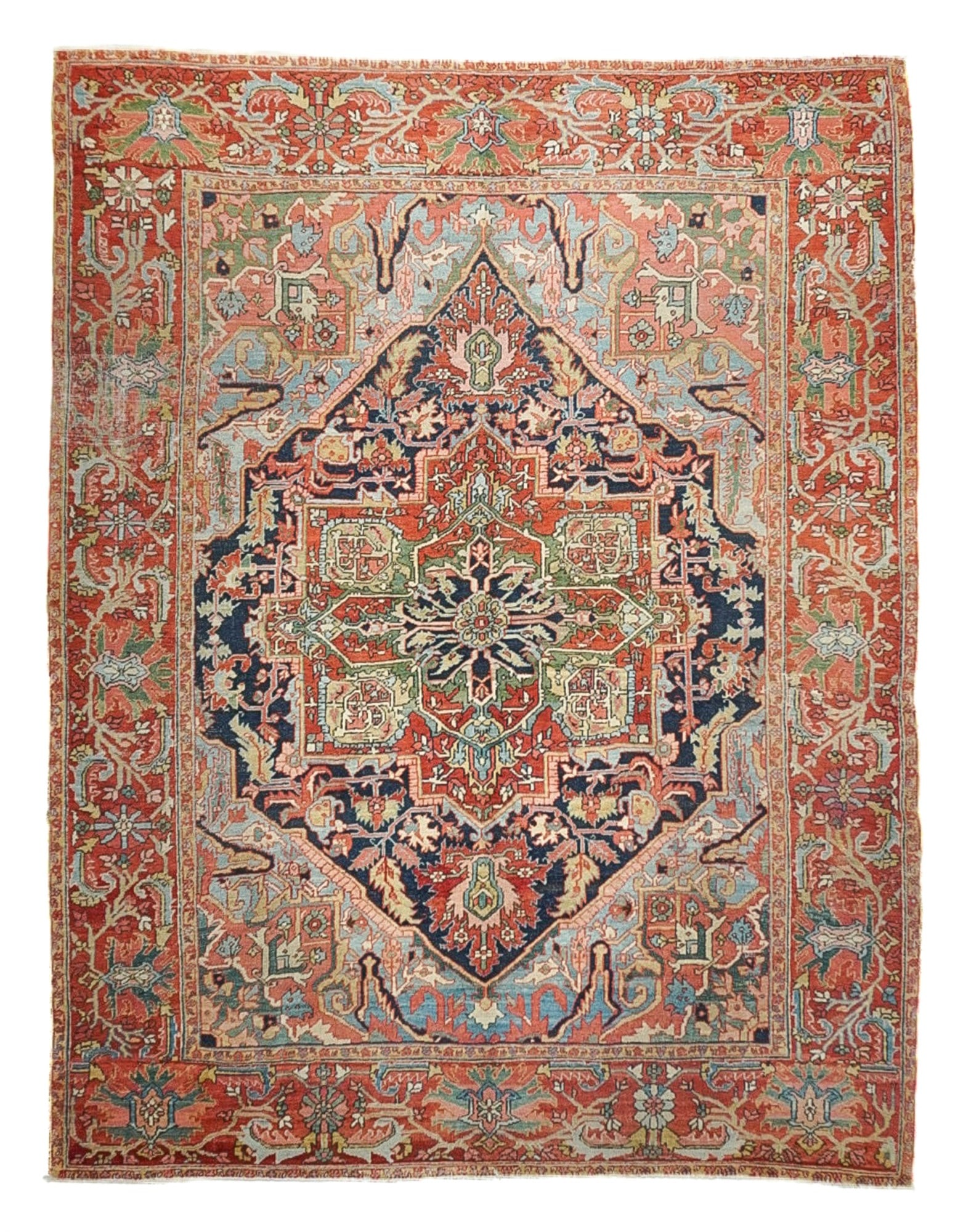 Antique Persian Heriz/Serapi Rug 8'10" x 11'4" ( 2.69 x 3.45 M) (1 of 5)