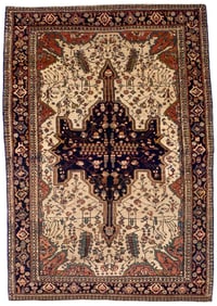 Antique Persian Farahan Sarouk Rug 4'3" x 6'6" ( 1.30 x 1.98 M)