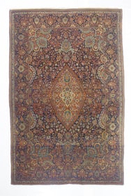 Antique Persian Dabir Kashan Rug 4'4" x 6'6" ( 1.32 x 1.98 M)