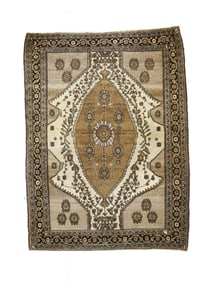 Antique Persian Malayer Rug 3'8" x 5'1" ( 1.12 x 1.55 M)