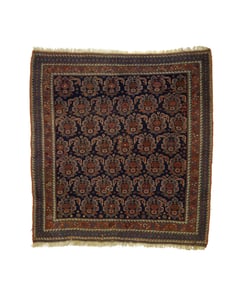 Antique Persian Afshar Rug 3'8" x 3'10" ( 1.12 x 1.17 M)