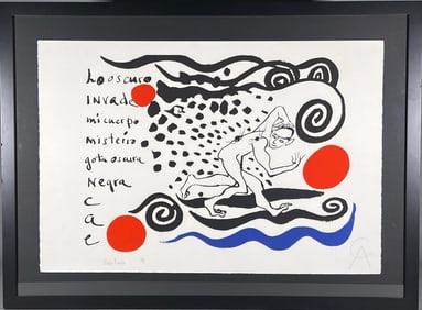 Alexander Calder & Carlos Franqui - Lo Oscuro Invade, 1970