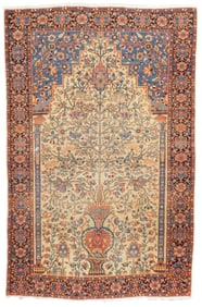 Farahan Sarouk Rug 4'3" x 6'7" (1.30 x 2.01 M)