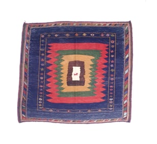 Kilim Rug 4'5" x 4'11" (1.35 x 1.50 M)