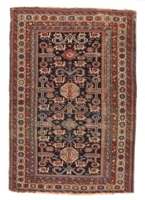 Shirvan Rug 4'3" x 6'3" (1.30 x 1.91 M)
