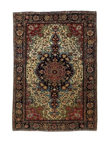 Farahan Sarouk Rug 3'4" x 4'10" (1.02 x 1.47 M)