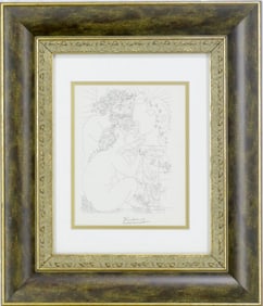 After Pablo Picasso  Sculptor and Model Seated Before a Sculpture Head