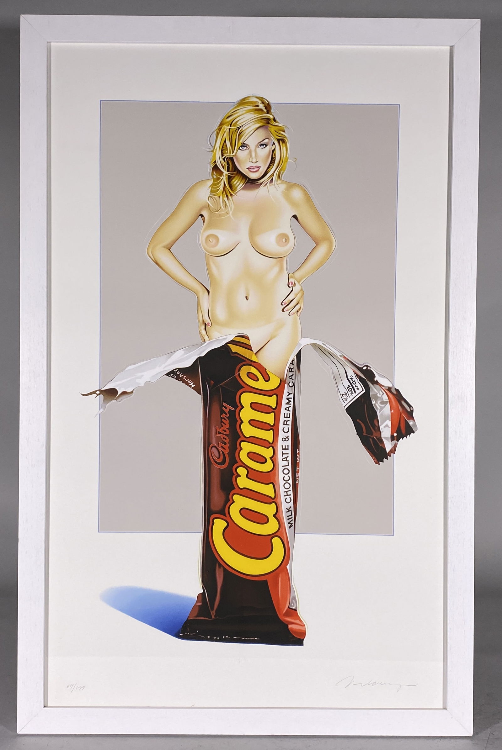 Mel Ramos - Caramia Caramello, 2007: Color lithograph, signed in pencil and numbered