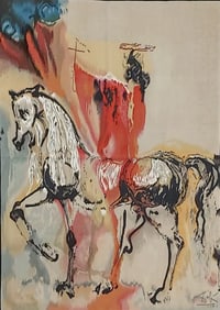 After Salvador Dali - Le Chevalier Chretien (Tapestry)