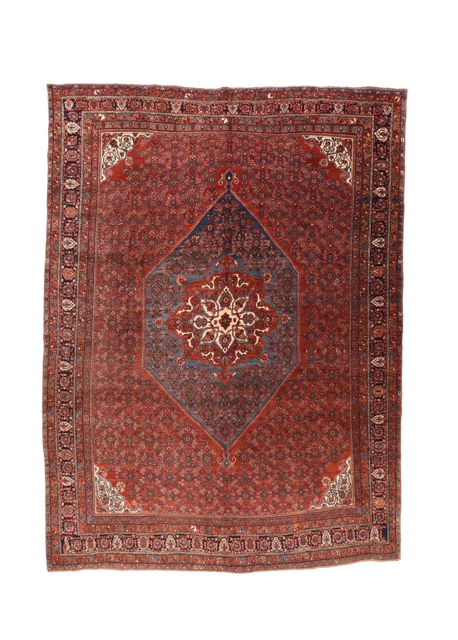Antique Bidjar Rug 9'1'' x 12'10'' (2.77 x 3.91 M): Antique Persian Bidjar