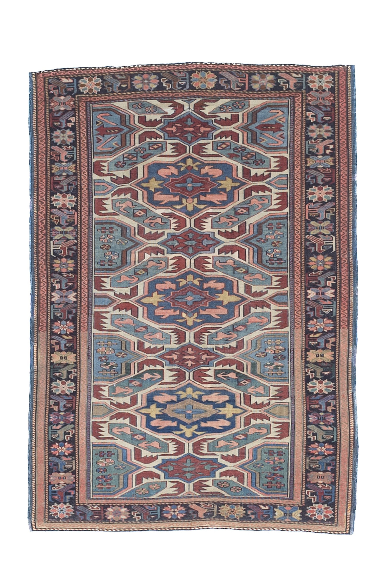 Antique Kuba Rug 3'7" x 5'1" (1.09 x 1.55 M) (1 of 5)