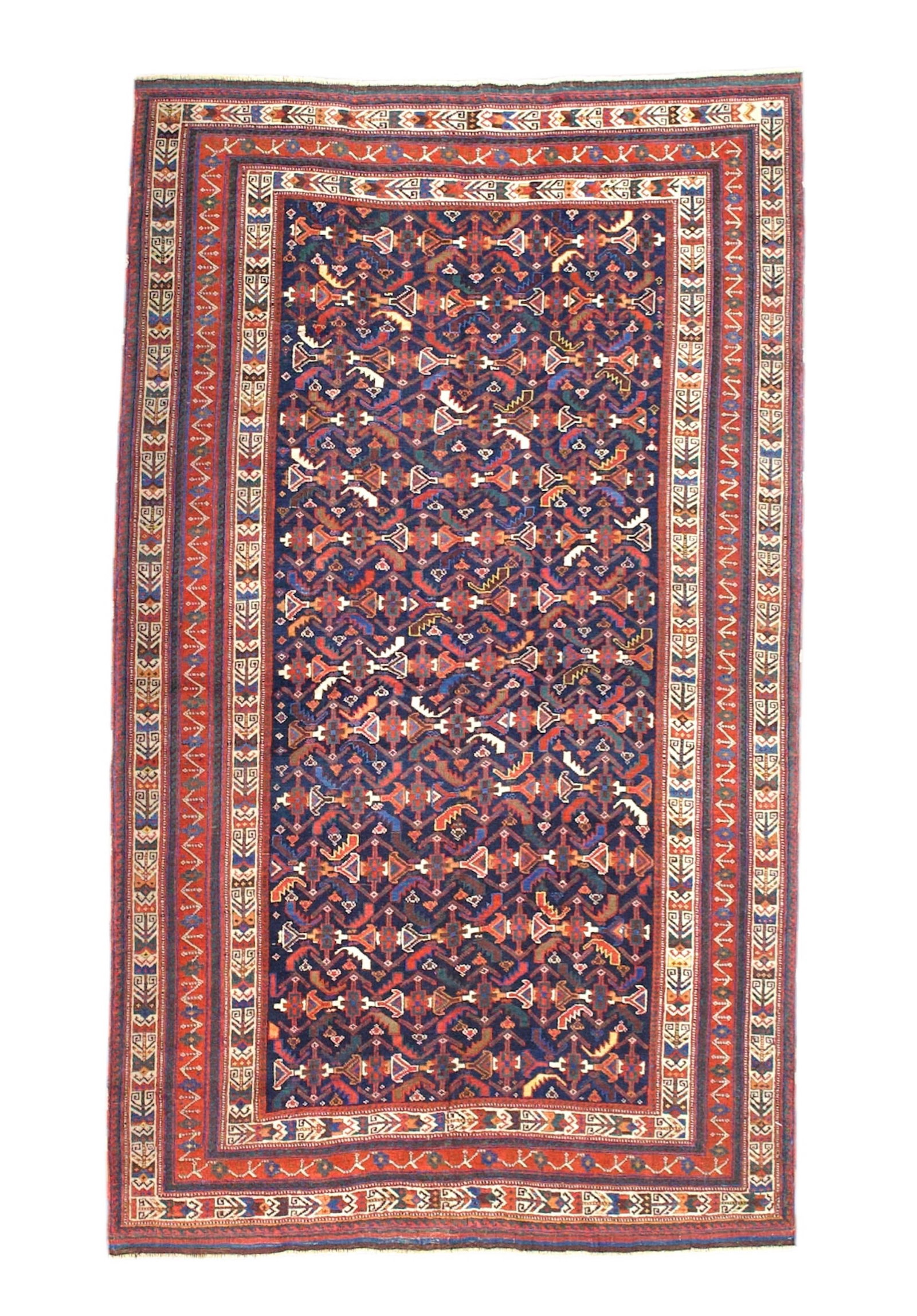 Antique Afshar Rug 5' x 8'6" (1.52 x 2.59 M): Fine Antique Persian Afshar Wool Rug