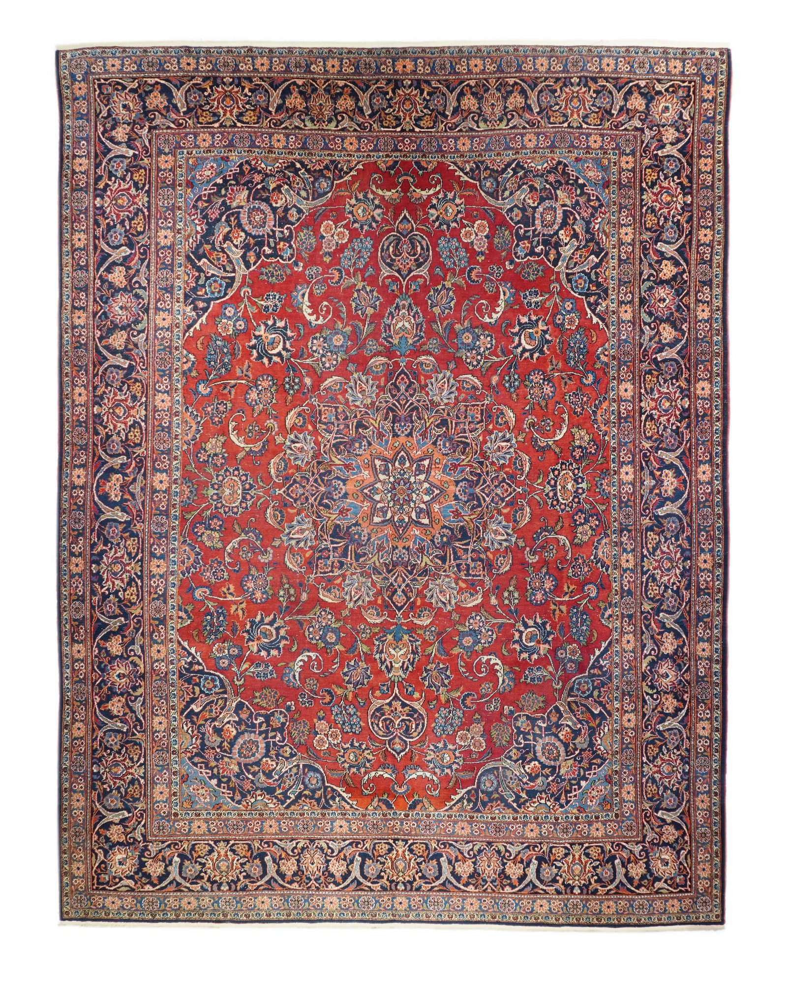 Vintage Kashan Rug 9'8" x 12'6" (2.95 x 3.81 M): Vintage Persian Kashan