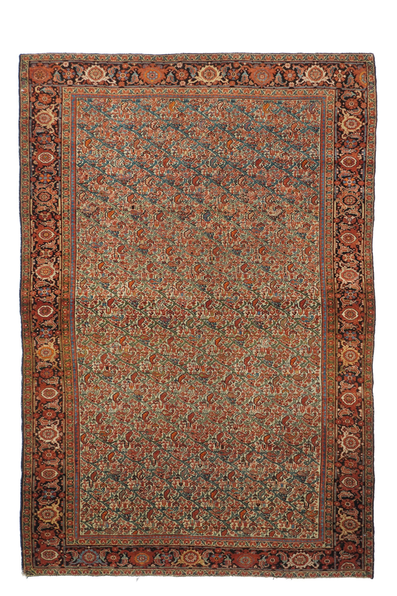 Antique Malayer Rug 4'4" x 6'2" (1.32 x 1.88 M): Antique Persian Malayer