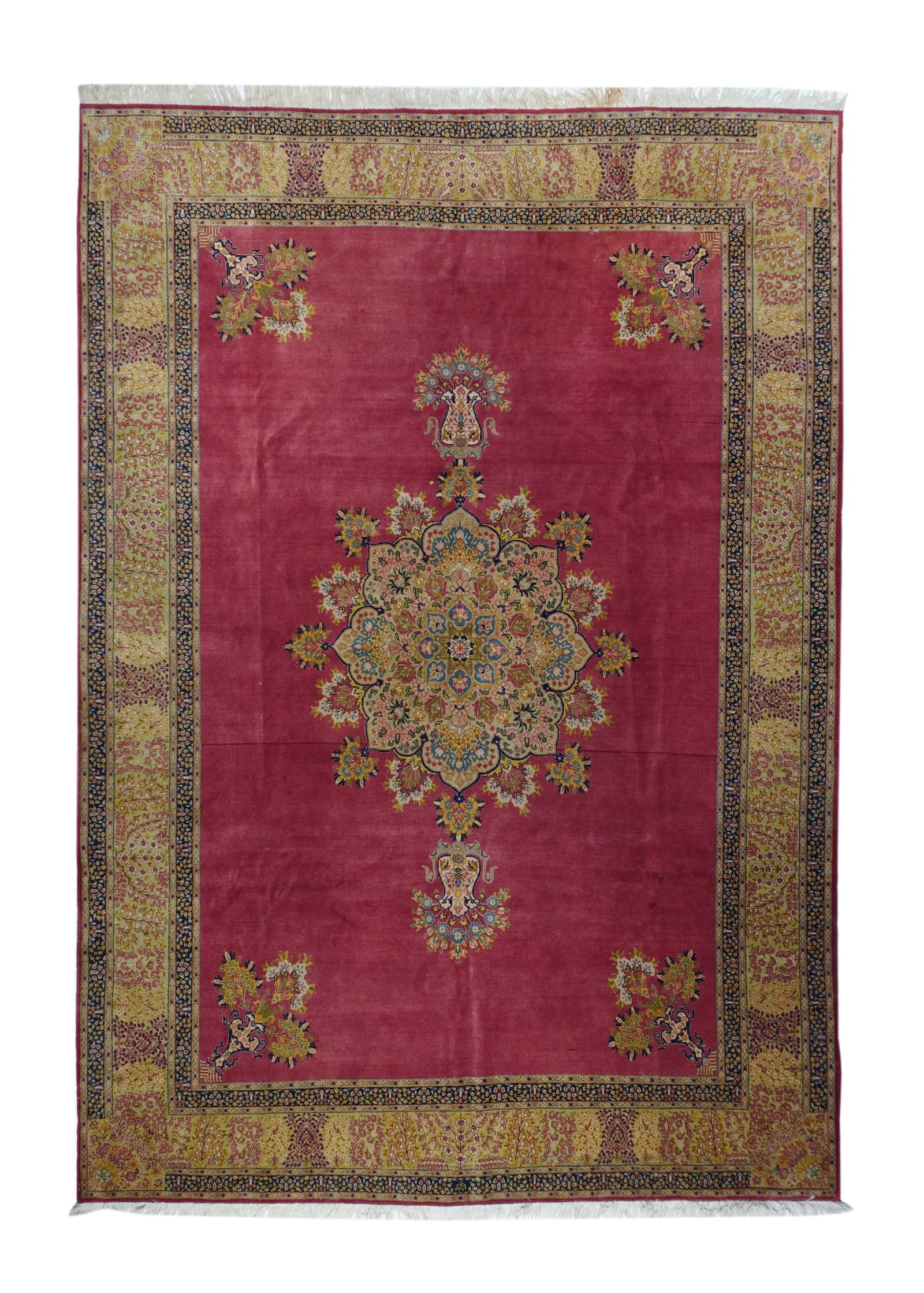 Antique Tabriz Rug 7'11" x 11'2" (2.41 x 3.40 M): Extremely Fine Antique Persian Tabriz