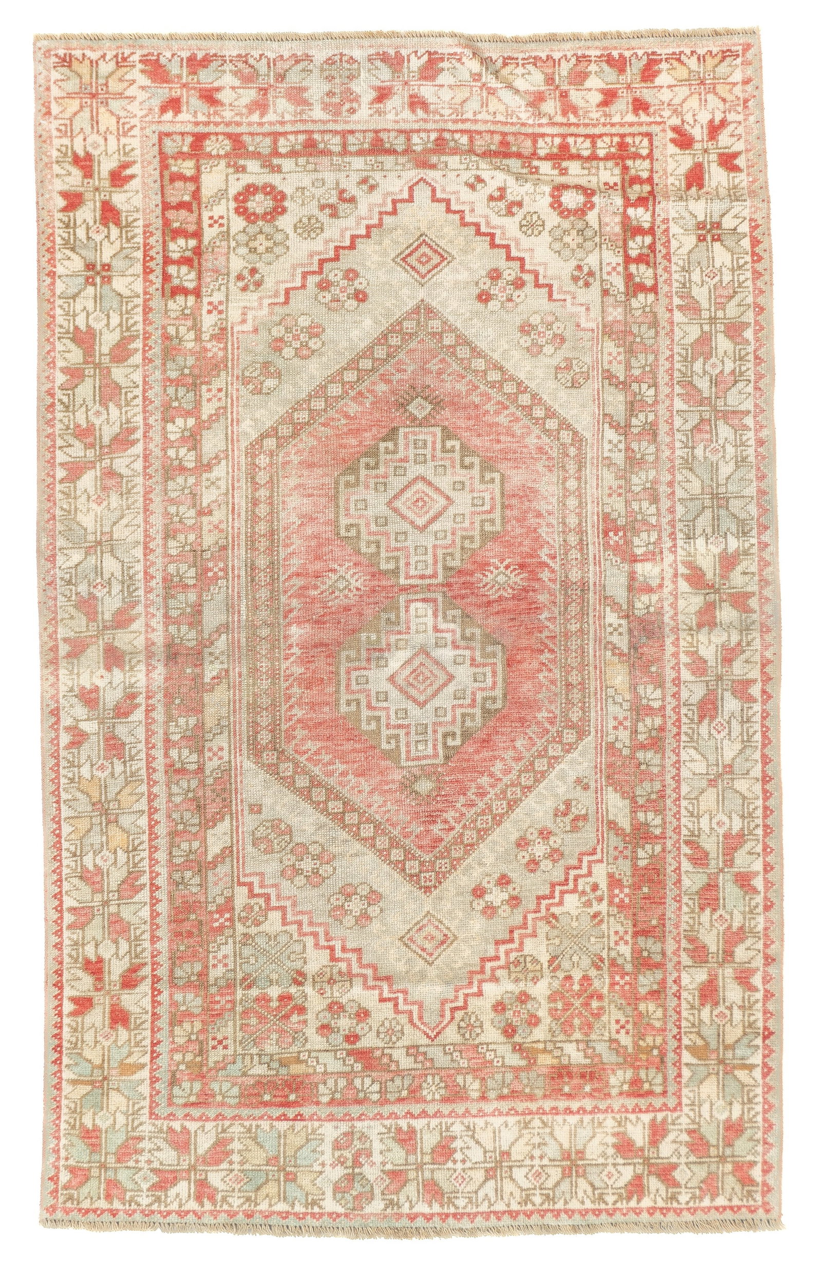 Vintage Turkish Anatolia Rug 3'5" x 5'5" (1.04 x 1.65 M) (1 of 5)