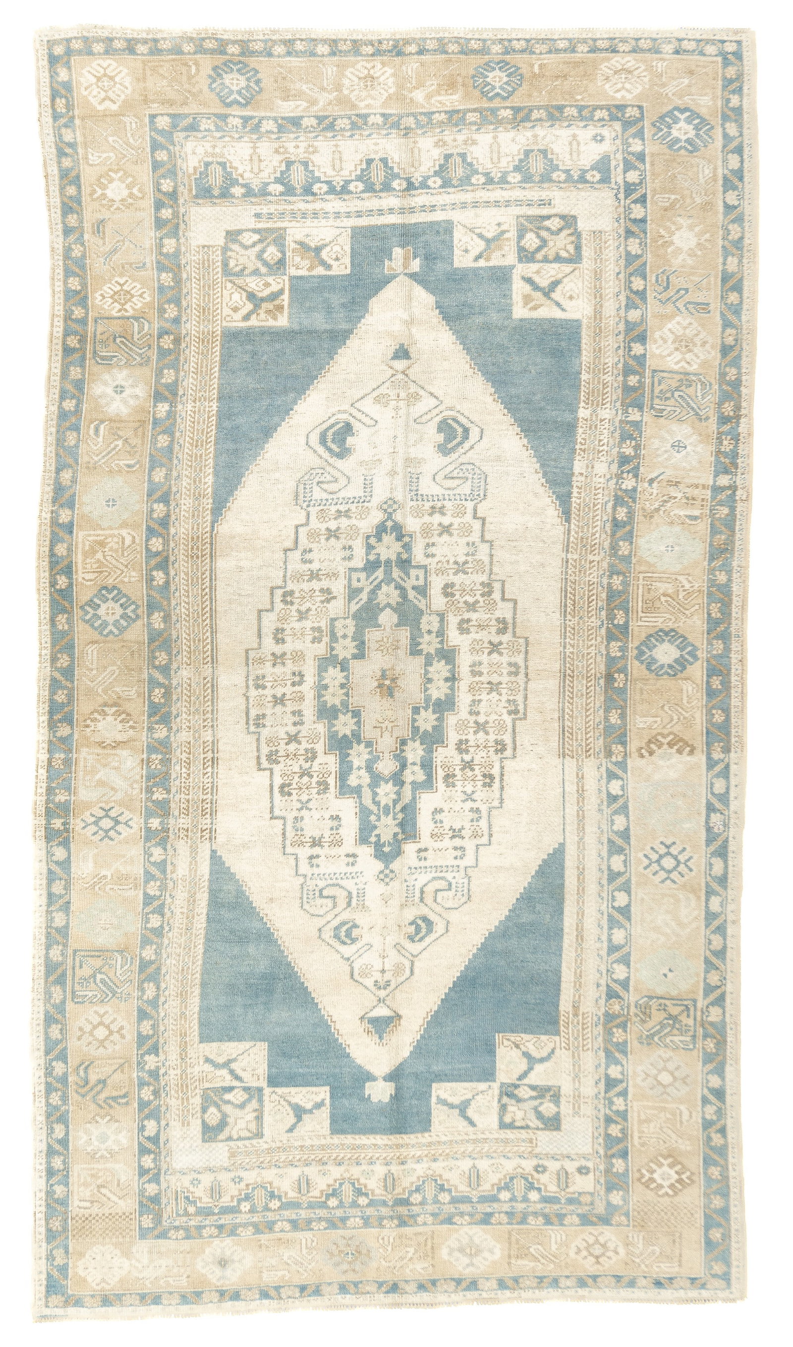 Turkish Oushak Rug 5'5" x 9'7" (1.65 x 2.92 M): Turkish Oushak