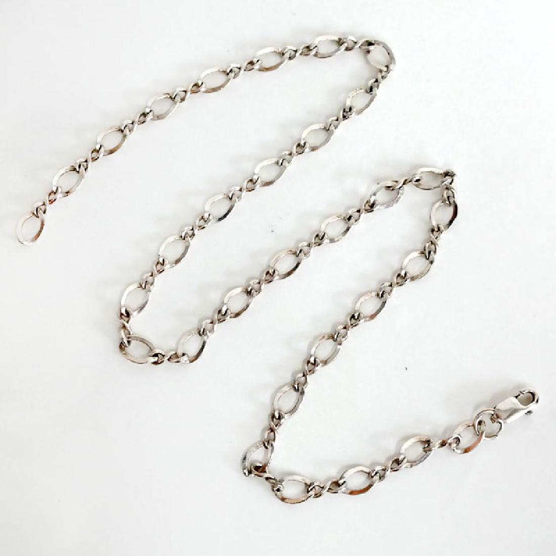 Vintage sterling silver diamond cut curved fancy links (1 of 2)