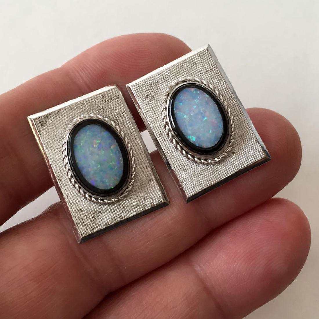 DESTINO: Vintage sterling silver textured rectangular (1 of 3)