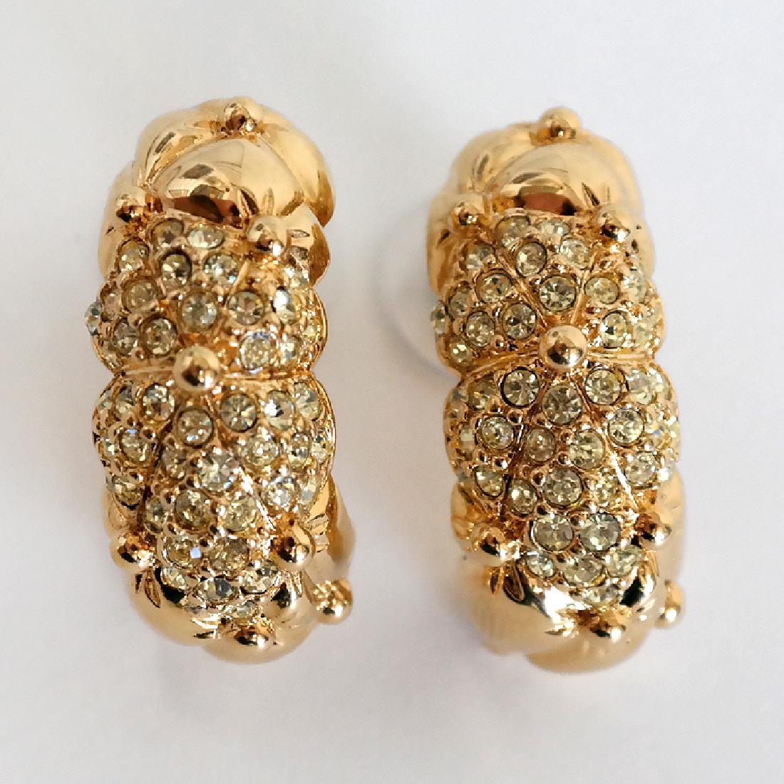 SWAROVSKI: Gold plated white crystals in shape of OWL (1 of 3)