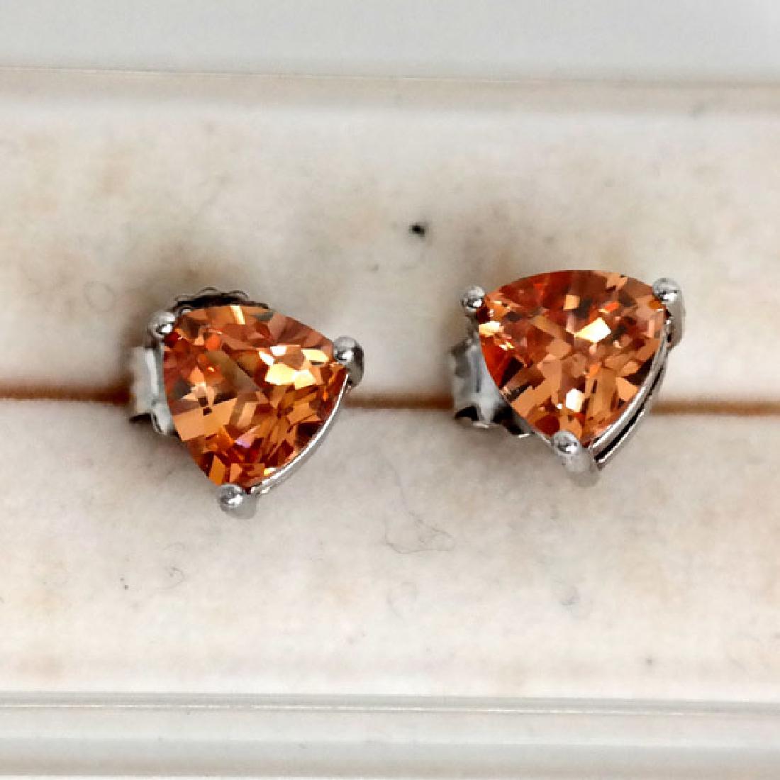 Sterling silver rhodium plated post and push back (1 of 2)