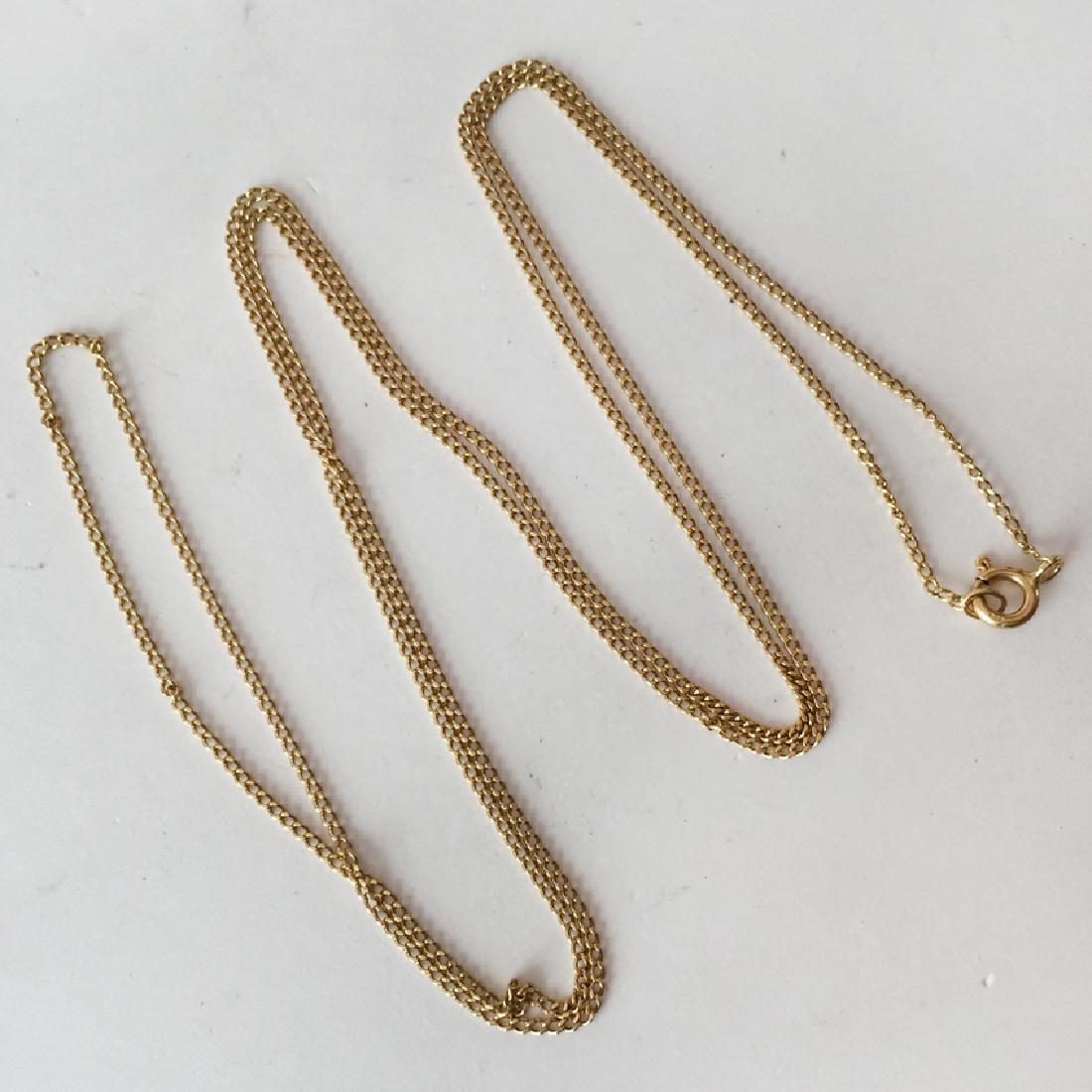 18k yellow gold diamond cut Cuban link chain with (1 of 3)