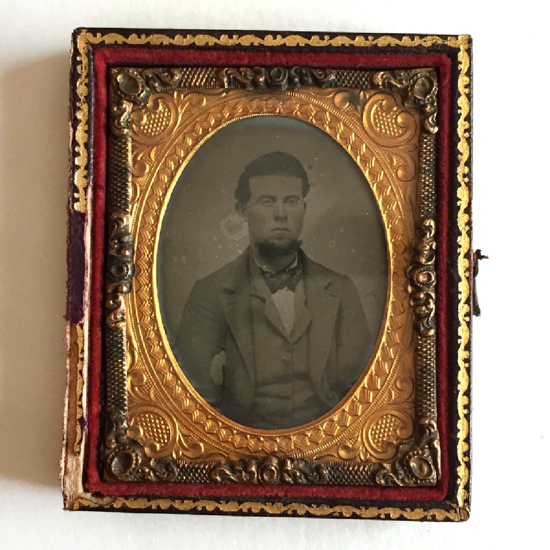 Antique circa 1850-1860 Ambrotype 1/9th (glass positive (1 of 4)