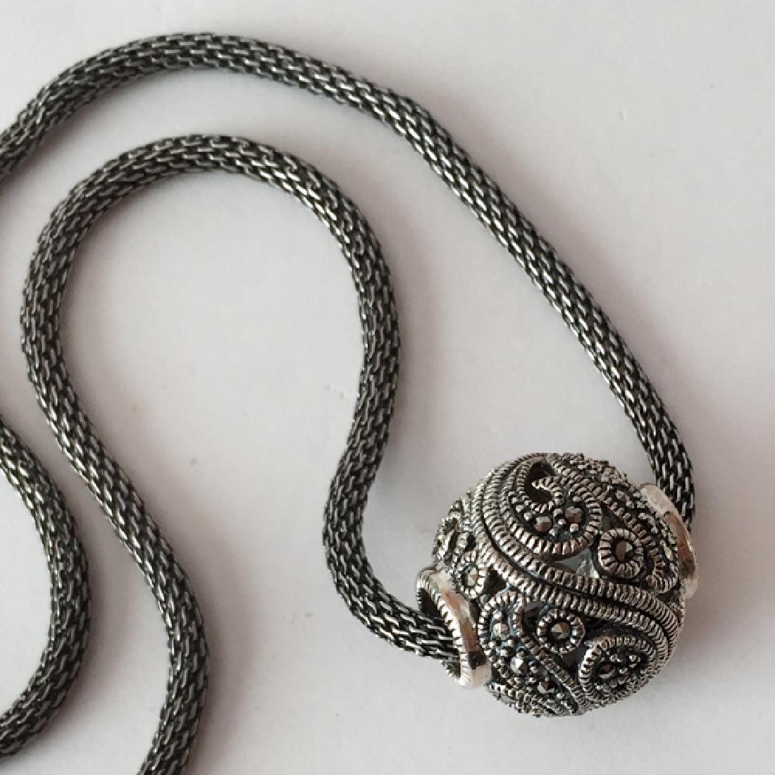 Sterling silver black antique finish thick snake chain (1 of 3)