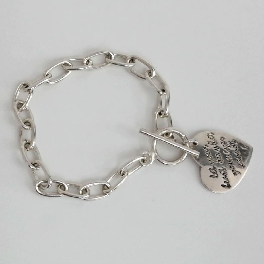 Vintage sterling silver toggle clasp and chain bracelet (1 of 5)