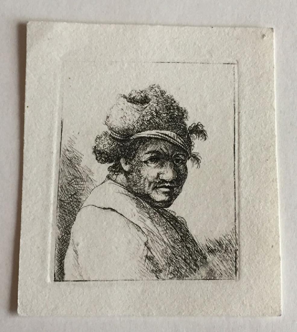 Antique very detailed Etching Adrian van Ostade (1 of 2)