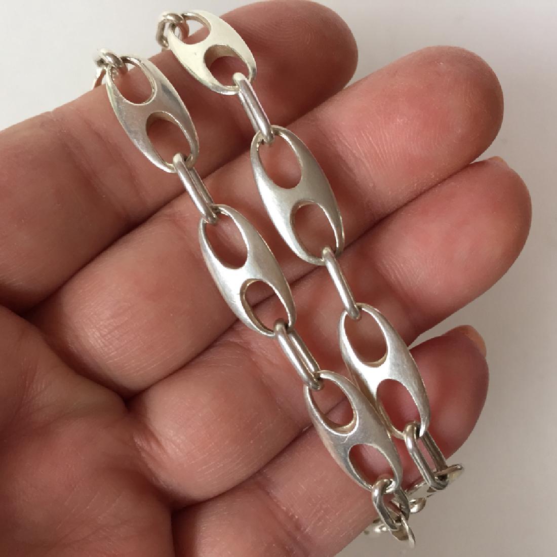 Sterling silver Gucci puffy and oval link necklace (1 of 3)