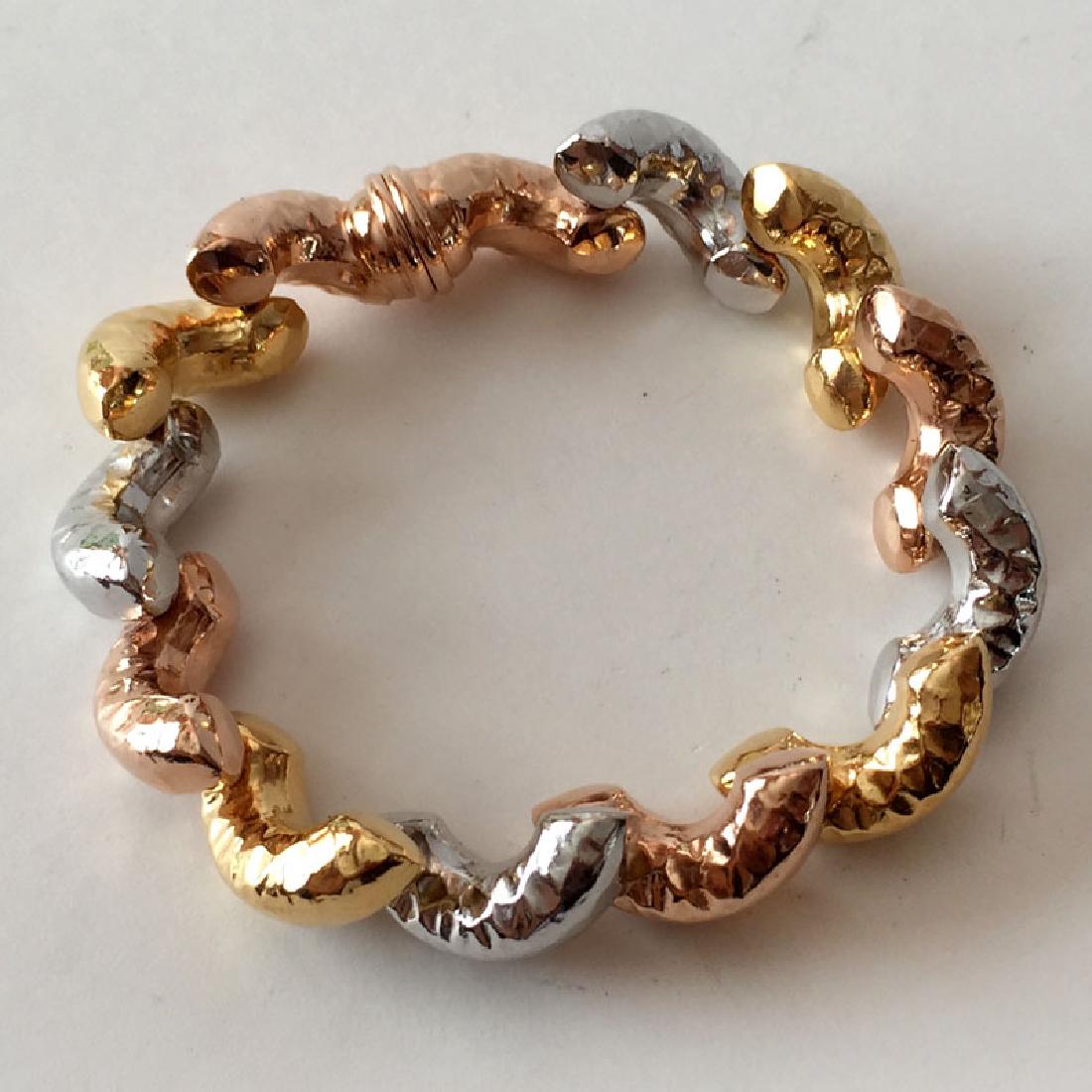 MILOR ITALY BRONZE Tri color hammered finish flexible