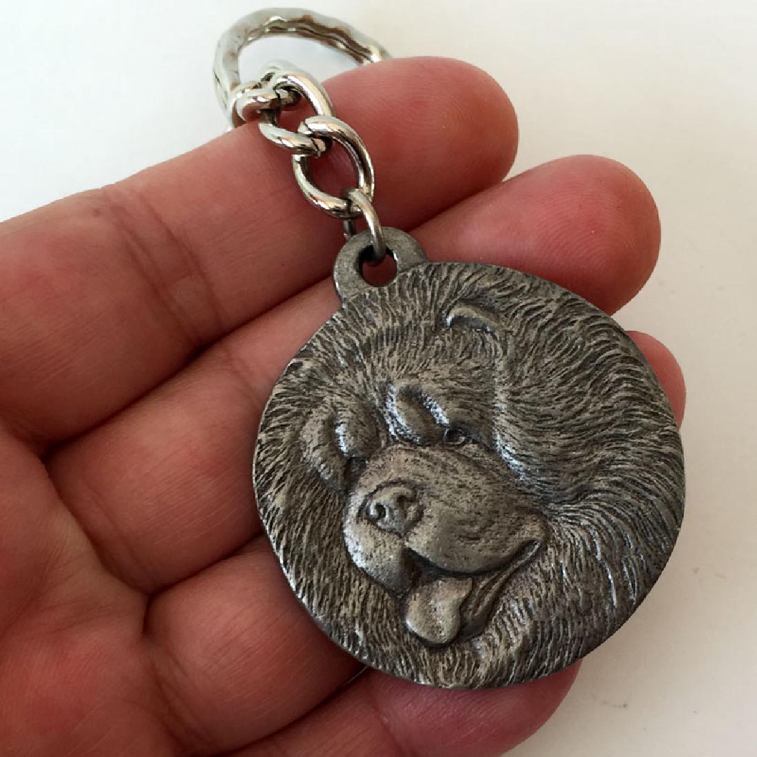 Vintage  pewter silver tone I LOVE MY CHOW CHOW key (1 of 3)