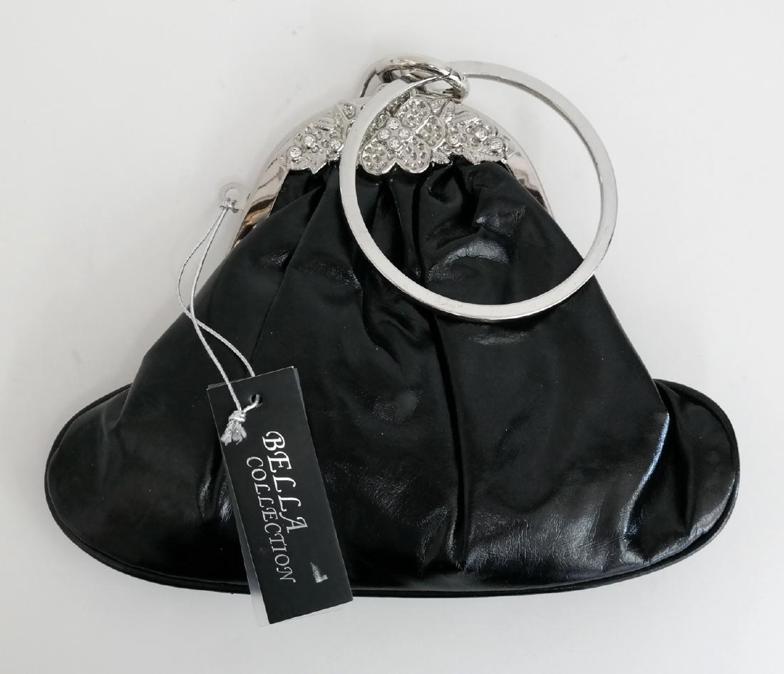 Ladies evening purse bag black man made leather (1 of 3)