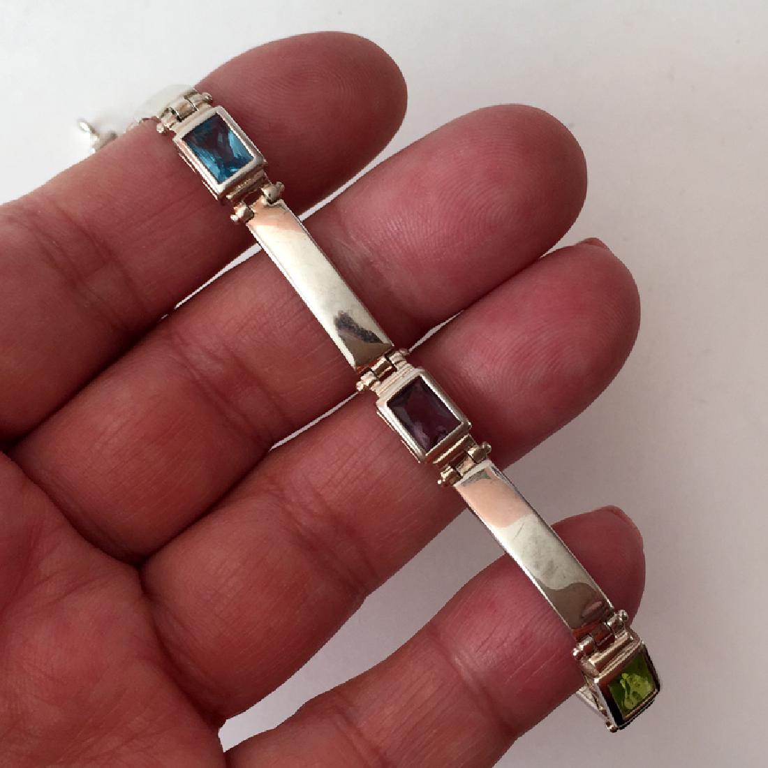 Sterling silver bracelet with lobster clasp and (1 of 5)