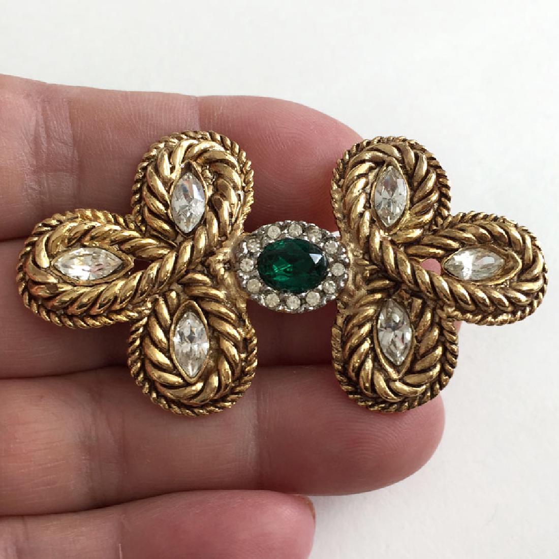 Gold plated twisted wire design with oval faceted (1 of 3)