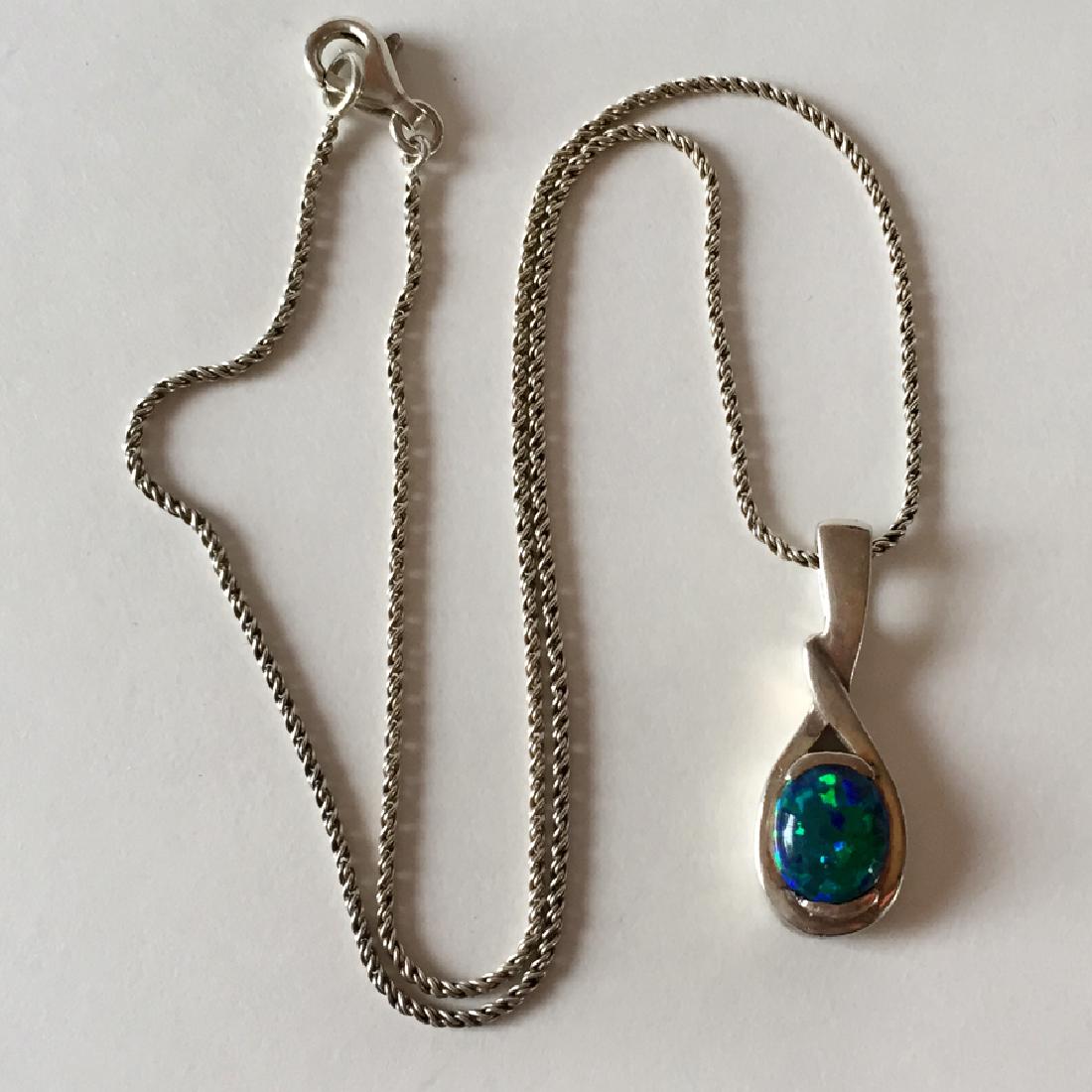 Sterling silver wheat lobster clasp chain with 4 prongs (1 of 3)