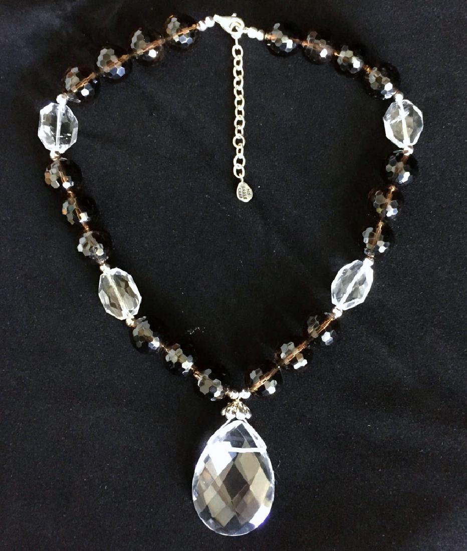 Genuine smokey quartz and clear quartz beads lobster (1 of 7)