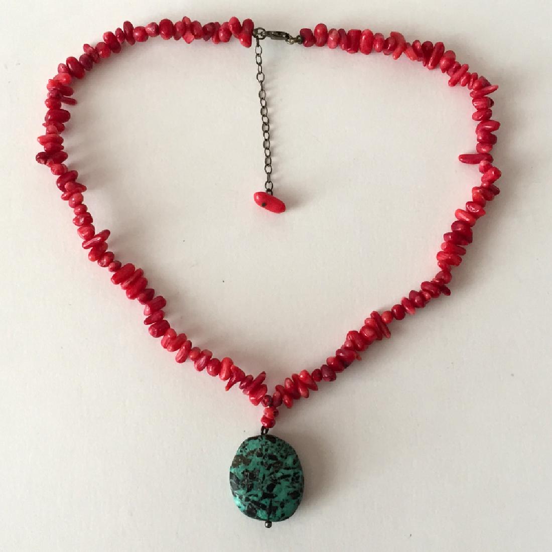 Genuine red coral free shape beads and oval genuine (1 of 5)