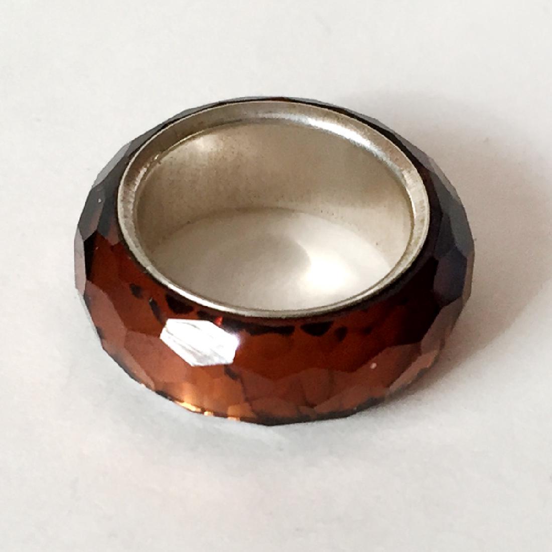 Sterling silver Madeira citrine color faceted crystal (1 of 4)