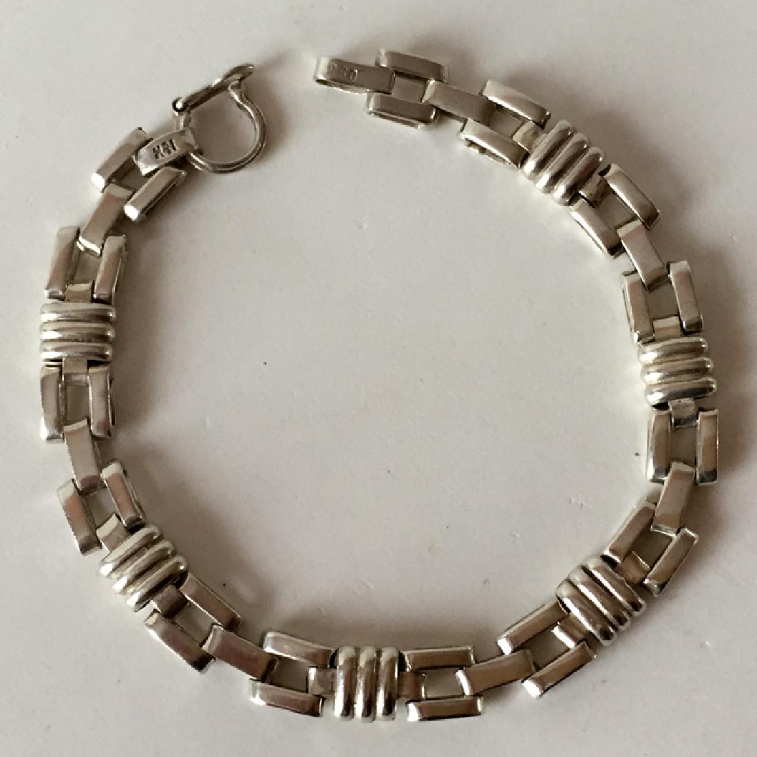Vintage sterling silver flexible links bracelet (1 of 3)